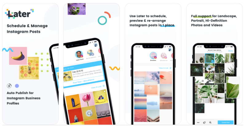 LATER app per programmare i tuoi social post